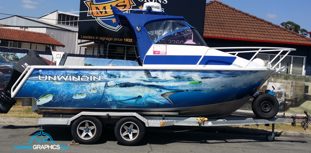 marlin boat wrap
