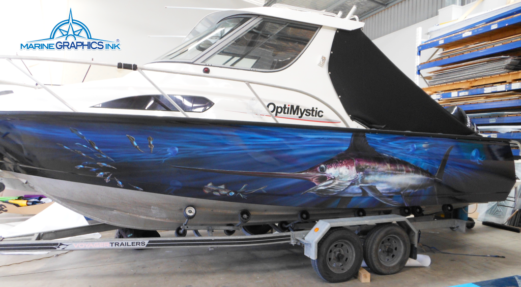 boat wrap broadbill swordfish