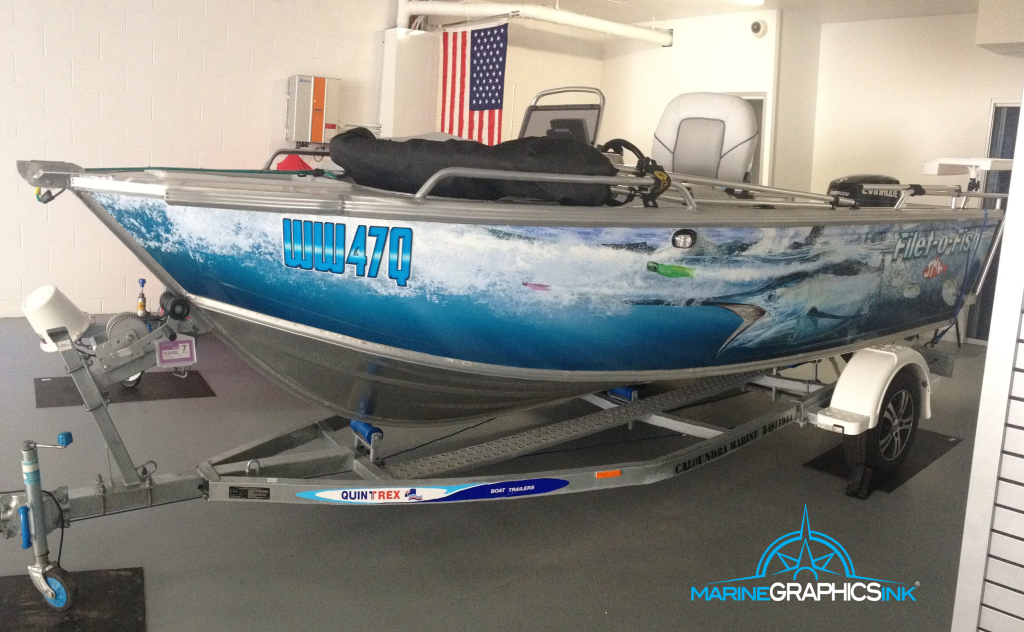 boat wrap marlin