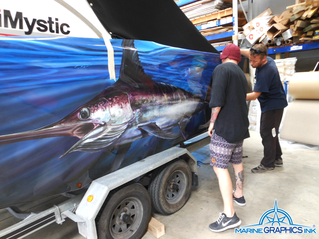 boat wrap broadbill swordfish